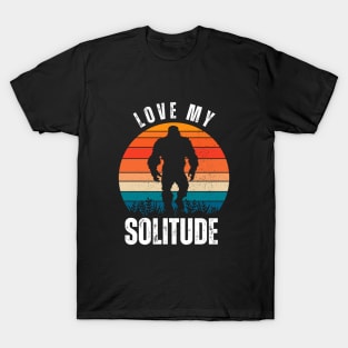 Sasquatch Big Foot Loves Solitude T-Shirt